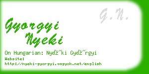 gyorgyi nyeki business card